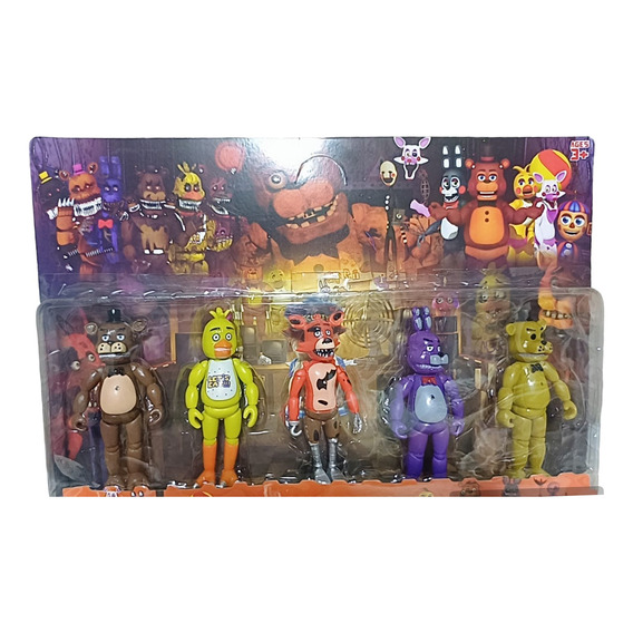 Set Muñecos Five Nights At Freddy's Articulables Blister X5