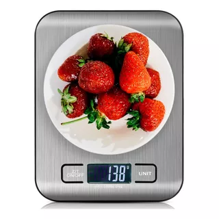 Bascula Digital Para Cocina Acero Inoxidable 10kg/1g Lcd