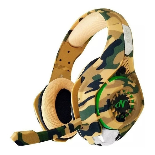 Auriculares gamer Nisuta NSAUG300C marrón camuflado