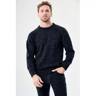 Sweater De Hombre Pullover Cuello Redondo Abrigado