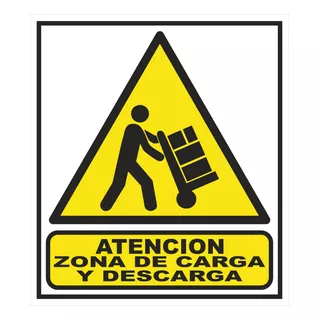 Cartel Chapa Atención Zona De Carga Y Descarga 40x45