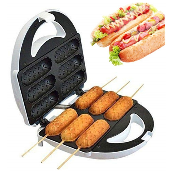 Waffle Máquina Para Salchichas Maíz Lollipop Hot Dog Maker