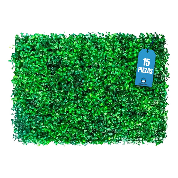 Muro Verde Follaje Artificial Sintético 15 Pzs