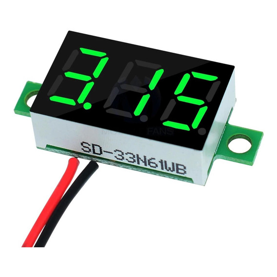 Voltimetro Digital Dc Panel 0.36p Led Mini Verde