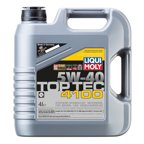 Aceite para motor Liqui Moly sintético 5W-40 para autos, pickups & suv