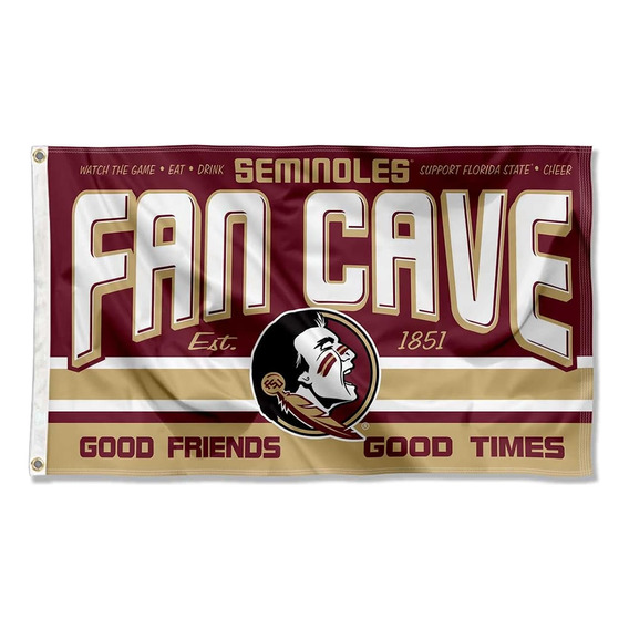 Bandera De La Cueva Del Hombre Del Fanático De Los Seminoles