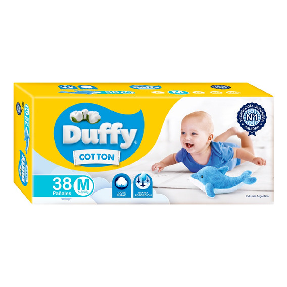 Pañales Bebes Duffy Cotton Talle M x 38 un