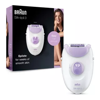 Depiladora Eléctrica Braun Silk-épil 3, 3-170 Uso Corporal Color Blanco/violeta