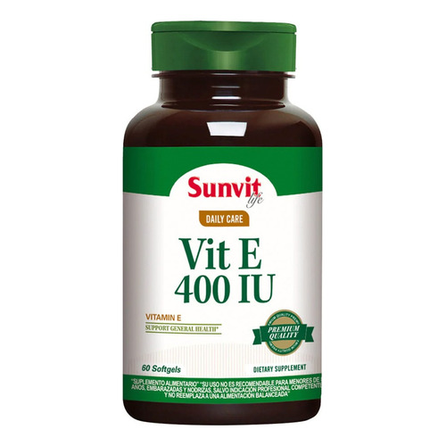 Vitamina E 400 Iu (60 Softgel) Sunvit Life