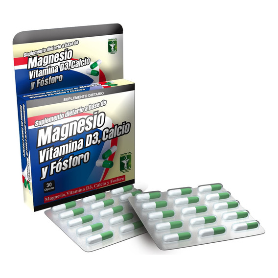 Magnesio Vitamina D3 Calcio Fosforo Ledmar X 30 Capsulas