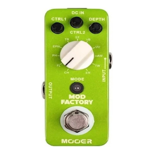 Pedal Mooer Mod Factory Para Guitarra Electrica Color Verde lima