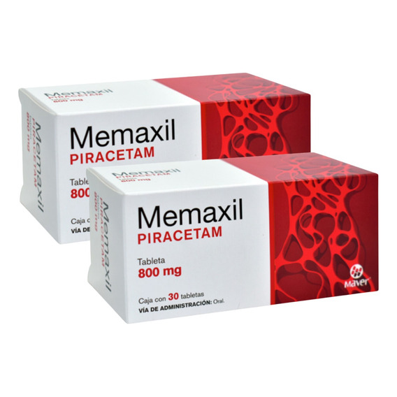 Piracetam 800 Mg Memaxil Caja Con 30 Tabletas Maver 2 Pack