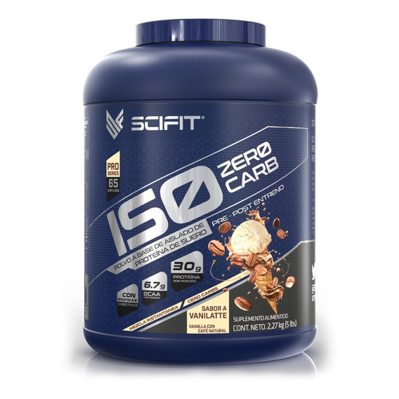 Scifit Proteína Iso Zero Carb 5 Lb 30 G Proteína Cero Carbohidratos Sabor Vanilatte