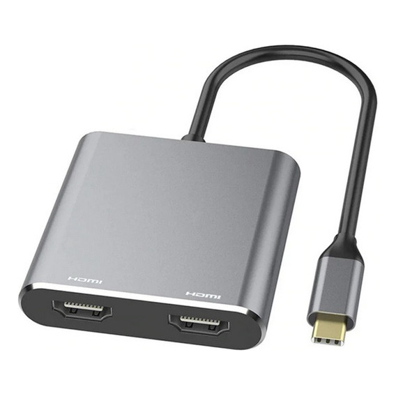 Adaptador Tipo C Doble Hdmi 4k V3 iPad Mac Android Windows