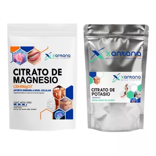 Citrato De Magnesio Y Potasio Xantana En Polvo Puro 500gr