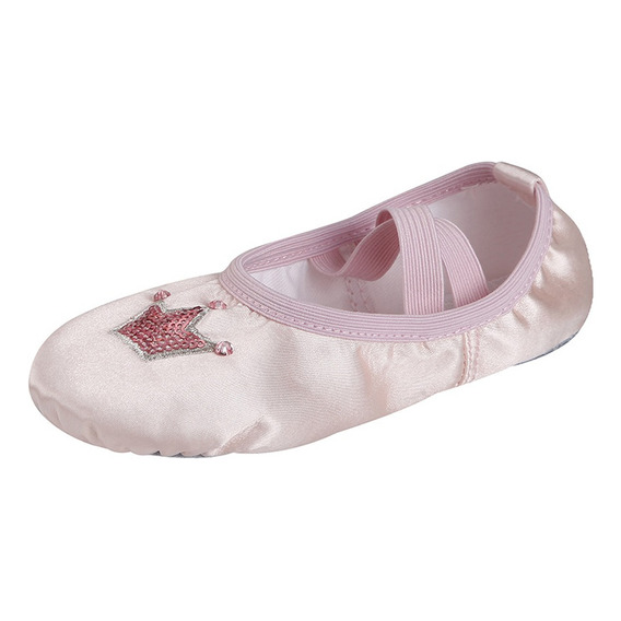 Zapatillas Media Punta Lona Y Gamuza Ballet Niña Con Diseño