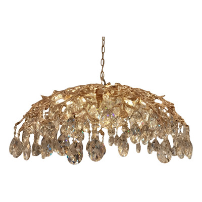 Colgante Hansel 20177-3 Cairel Trans. Ø80cm Dorado 10xe14