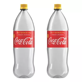 Garrafa Coca-cola Retornável 2l Vazia Kit Com 2 Unidades