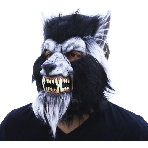Máscara De Látex Hombre Lobo Color Multicolor Gray Howling