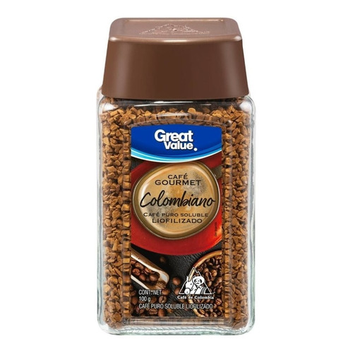 Café Soluble Great Value Colombiano Gourmet 100g