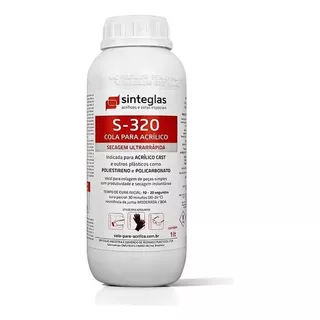 Cola Acrílico Poliestireno S-320 Ultra-sinteglas Policarbona