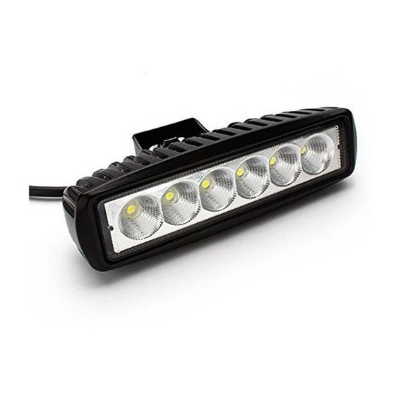 Faro Farol Caminero Rectangular 6 Led En Linea 10-30v