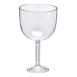 6 Taça De Gin Tônica Acrílico Cristal Premium Drink 600 Ml Cor Transparente