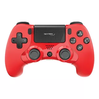 Joystick Inalámbrico Para P4 Bluetooth Netmak P401 Rojo