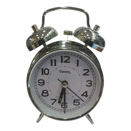 Reloj de mesa   analógico Ornet 9521  color gris 