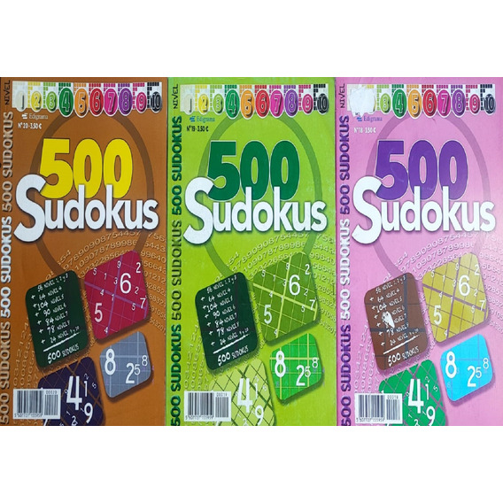 Sudoku Pack De 3 Libros Diferentes