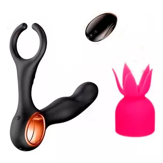 Dildo Vibrador Con Anillo En El Pene + Estimulador Punto G