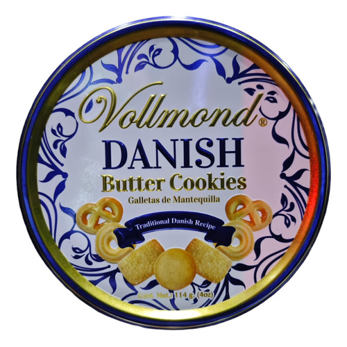 Galletas Navideñas Vollmod Danish Sabor Mantequilla 114g