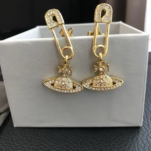 Vivienne Westwood Clip Orb Earrings Gold No Box Accessories
