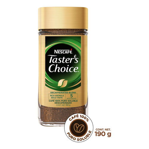 Nescafé Taster´s Choice Descafeinado 190g frasco