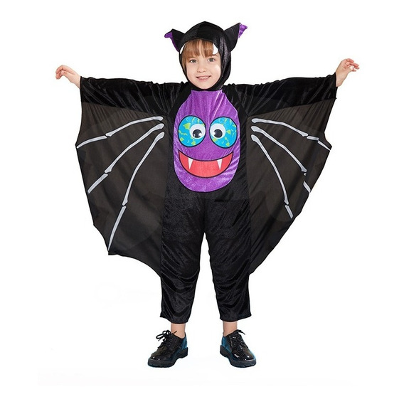 Disfraz De Halloween Murciélago Vampiro Para Niños Con Alas