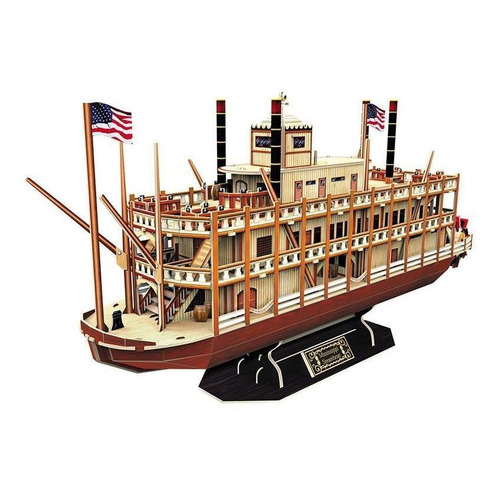 Cubicfun T4026h Juguete Rompecabezas 3d Mississippi Steamboat 