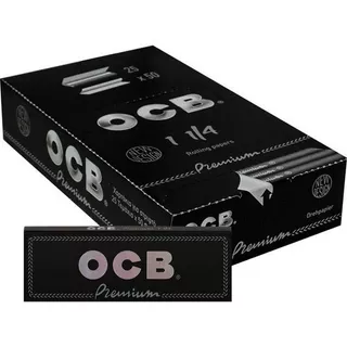 Papelillo Ocb Negro 1 1/4 77mm 25 Libros De 50 Papelillos