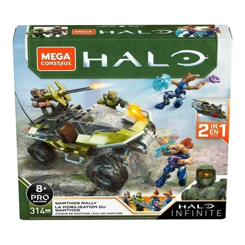 Set de construcción Mega Construx Halo Warthog Rally 314 piezas  en  caja
