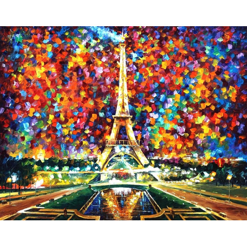 Cuadros Abstractos Tipo Oleo En Canvas Artistíco | 90x140 Color Paris of my Dreams