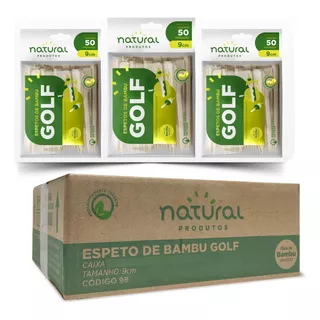 Espeto De Bambu Natural Golf P/ Hamburgueria 9cm - 1000 Unid