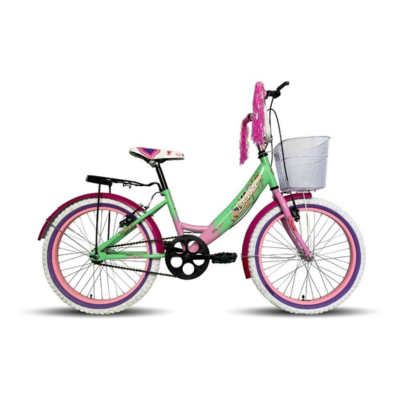 Bicicleta Infantil Rodada 20 Equipada Bravia Para Niña
