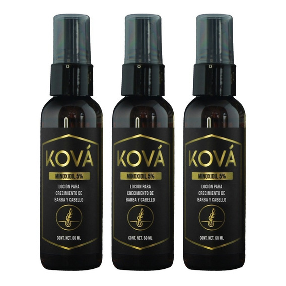 Kova- 3 Pack Tratamiento Crecimiento Cabello Y Barba