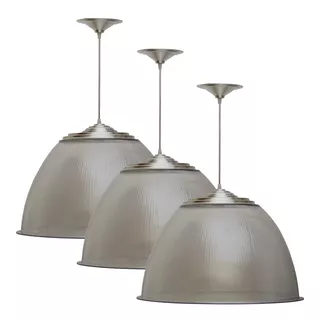 3x Pendente Prismático 22 Luminária Cristal Acrílico Lustre 110v/220v (bivolt)