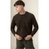Sweater De Hombre Tejido Grueso Strech Liso Con Canelon Liso