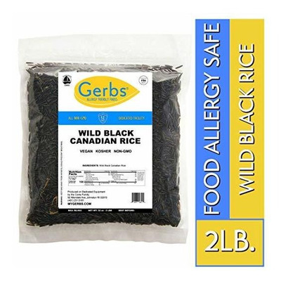 Gerbs Salvaje Arroz Negro - 2 Lbs - Top 14 De La Alergia Ali