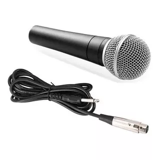 Micrófono Dynamic Sm-58 Dinámico Cardioide Color Negro
