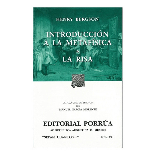 Introducción A La Metafísica, De Henry Bergson. Editorial Porrúa En Español