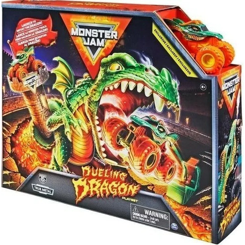 Pista De Carros Monster Jam Set Acrobacia Duelo De Dragones Color Dragon
