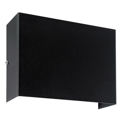 Aplique Pared Diseño Moderno Flat Negro Apto Led Gu10 