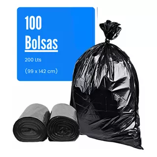Bolsa Plastica Basura 200 Lts Fuerte Pack 100 Und